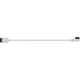 Corsair iCUE LINK Slim-Kabel, 200mm, 90° abgewinkelt weiß, 2 Stück