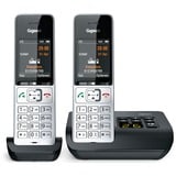 Gigaset COMFORT 500A Duo, analoges Telefon silber/schwarz, 2 Mobilteile