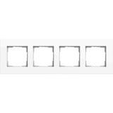 Gira Abdeckrahmen vierfach aus Aluminium lackiert glänzend weiß, Retail