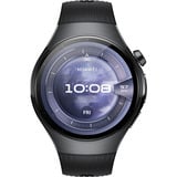 Huawei Watch 5 46mm (Rates-L19F), Smartwatch schwarz, Fluoroelastomer-Armband in schwarz, Gehäuse aus Edelstahl
