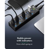 ICY BOX IB-AC6110a, USB-Hub schwarz