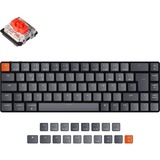 Keychron K7, Gaming-Tastatur schwarz/grau, DE-Layout, Gateron Low Profile Mechanical Red, Aluminiumrahmen