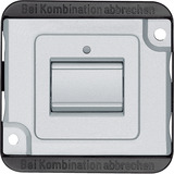 Merten Aus-Wechselschalter einpolig aluminium, Retail