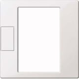 Merten Zentralplatte für Raumtemperaturregler mit Netztrennung, glänzend, Thermoplast weiß (glänzend), Retail