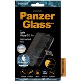 PanzerGlass Dual Privacy Displayschutz, Schutzfolie transparent/schwarz, iPhone 12 | 12 Pro