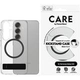 PanzerGlass Kickstand Case, Handyhülle transparent/schwarz, Samsung Galaxy S25, QI-kompatibel
