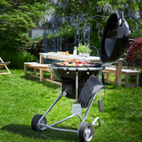 RÖSLE Holzkohle Kugelgrill No.1 F60 AIR, Holzkohlegrill schwarz/silber, Ø 59 cm