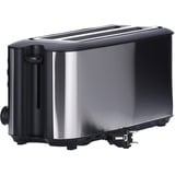 Severin Automatik-Langschlitztoaster AT 2509 edelstahl/schwarz, 1.400 Watt, für 4 Scheiben Toast