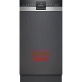 Siemens SR53ES25KE iQ300, Spülmaschine edelstahl (gebürstet)/schwarz, 45 cm, Home Connect