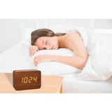 TFA Design Funk-Wecker in Holz-Optik CLOCCO braun