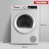 Telefunken TWP8CW, Wärmepumpentrockner weiß