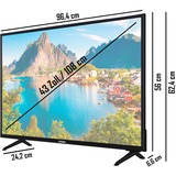 Telefunken XU43SN550S, LED-Fernseher 108 cm (43 Zoll), schwarz, UltraHD/4K, Triple Tuner, SmartTV, HDR
