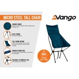 Vango Camping-Stuhl Micro Steel Tall CHQMICRO M27TDP dunkelblau