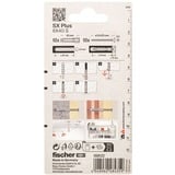 fischer Dübel SX Plus 8x40 S K hellgrau, 10 Stück, mit Schraube