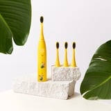 happybrush StarterKit Schall Eco VIBE 3 Minions, Elektrische Zahnbürste gelb