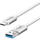 ADATA USB 3.2 Gen 1 Kabel, USB-A Stecker > USB-C Stecker silver weiß/silber, 1 Meter, Aluminium