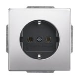 Busch-Jaeger Steckdosen-Einsatz Edelstahl mit Steckanschluss Typ 20 EUC-866, 16 Ampere, 250 Volt edelstahl, Retail