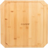 Cozze Gusseisenpfanne 33 x 33cm, mit Holzbrett schwarz, abnehmbarer Stiel