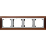 Gira Abdeckrahmen vierfach opak mit Zwischenrahmen braun, Retail
