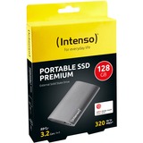 Intenso Portable SSD Premium 128 GB, Externe SSD anthrazit, USB-A 3.2 Gen 1 (5 Gbit/s), 1,8"