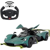 Jamara Deluxe Car Series - Aston Martin Valkyrie AMR Pro, RC dunkelgrün, Maßstab 1:14, 2,4 GHz