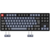 Keychron K8 Pro, Gaming-Tastatur schwarz/blau, DE-Layout, Gateron G Pro Red, Hot-Swap, Aluminiumrahmen, RGB