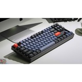 Keychron K8 Pro, Gaming-Tastatur schwarz/blau, DE-Layout, Gateron G Pro Red, Hot-Swap, Aluminiumrahmen, RGB