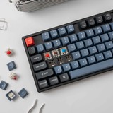 Keychron K8 Pro, Gaming-Tastatur schwarz/blau, DE-Layout, Gateron G Pro Red, Hot-Swap, Aluminiumrahmen, RGB