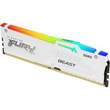 Kingston FURY DIMM 16 GB DDR5-5600  , Arbeitsspeicher weiß, KF556C40BWA-16, FURY Beast RGB, INTEL XMP