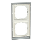 Merten Decor-Rahmen zweifach mit Montagerichtung horizontal und vertikal, Kunststoff, matt wenge, Retail