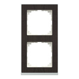 Merten Decor-Rahmen zweifach mit Montagerichtung horizontal und vertikal, Kunststoff, matt wenge, Retail