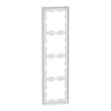 Merten Rahmen vierfach für Senkrecht- und Waagerechtmontage, Thermoplast, glänzend weiß (glänzend), Retail