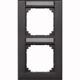 Merten Rahmen zweifach beschriftbar senkrecht anthrazit, Retail