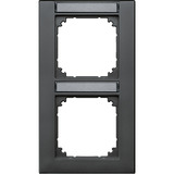 Merten Rahmen zweifach beschriftbar senkrecht anthrazit, Retail