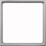 Merten Zwischenring für genormte Kombieinsätze nach DIN 49075 aus Thermoplast, Rahmen aluminium, Retail