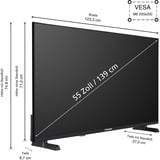 Telefunken QU55VP750S, QLED-Fernseher 139 cm (55 Zoll), schwarz, UltraHD/4k, Smart TV, Triple-Tuner, VIDAA-Betriebssystem