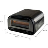 Unold Pizzaofen Luigi edelstahl/schwarz, 1.700 Watt, für Pizzen bis ca. Ø 30cm