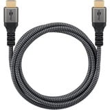 goobay Plus High-Speed-HDMI-Kabel mit Ethernet, 4K @ 60Hz grau, 10 Meter