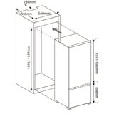 homeX CFB2491E, Kühl-/Gefrierkombination weiß