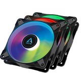 ARCTIC P12 PWM PST A-RGB 0dB 3er 120x120x25, Gehäuselüfter schwarz/transparent, 3er Pack, 120 mm