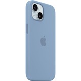 Apple Silikon Case mit MagSafe, Handyhülle hellblau, iPhone 15