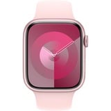 Apple Watch Series 9, Smartwatch rosa/rosé, Aluminium, 45 mm, Sportarmband, Cellular