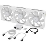 Corsair iCUE LINK RX360 II Unified Frame RGB-PWM, Gehäuselüfter weiß, mit iCUE LINK-System-Hub, White, 360 mm