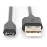 Digitus USB 2.0 Anschlusskabel USB-A (Stecker) > Micro-USB (Stecker)  schwarz, 1 Meter