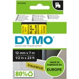 Dymo D1 ORIGINAL Schriftband, schwarz auf gelb, 12mm x 7m S0720580