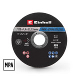 EINHELL Trennscheibe dünn, Ø 125 x 1,0mm, 10 Stück für Winkelschleifer