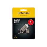 Intenso Basic Line 8 GB, USB-Stick schwarz/silber