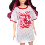 Mattel Barbie Fashionistas-Puppe mit weißem T-Shirt-Kleid 