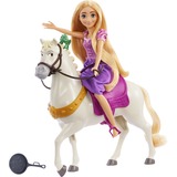 Mattel Disney Prinzessin Rapunzel-Modepuppe und Pferd, Spielfigur 