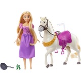 Mattel Disney Prinzessin Rapunzel-Modepuppe und Pferd, Spielfigur 